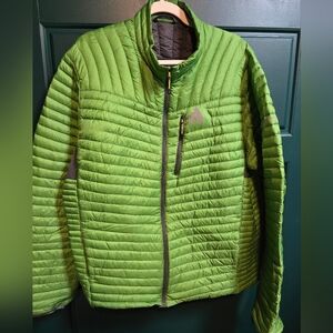 Eddie Bauer First Ascent EB800 Down Puffer Jacket Mens XL Green Full Zip